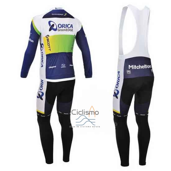 Orica Verdeedge Ropa Ciclismo Culotte Largo 2013 Mangas Largas Azul